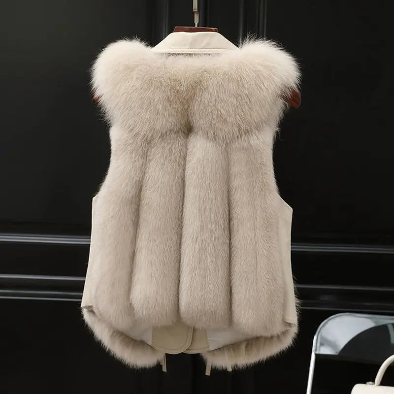 Velvet Faux Fur Gilet