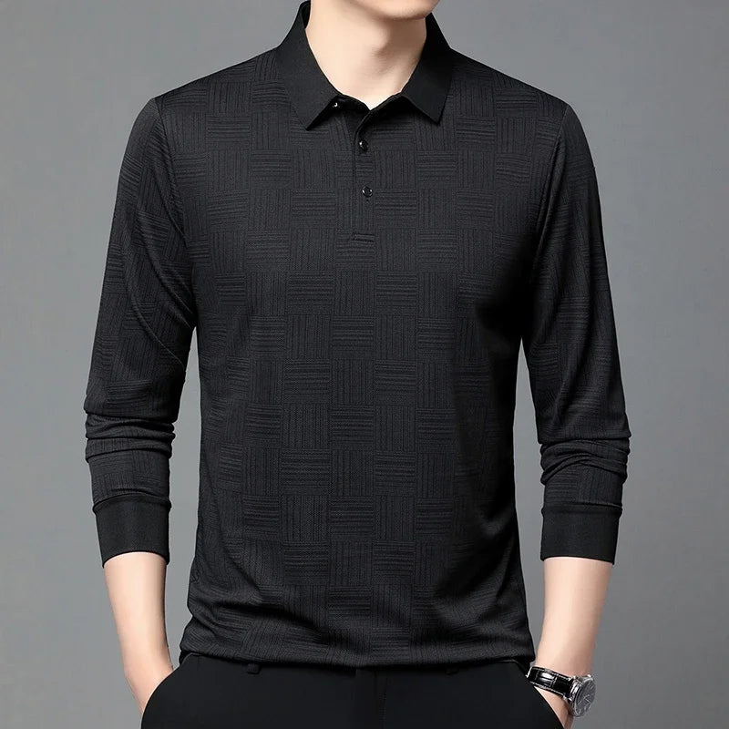 The Textura Long Sleeve Polo