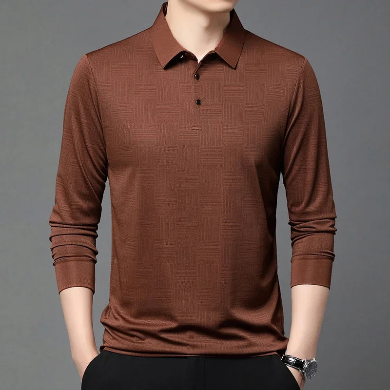 The Textura Long Sleeve Polo