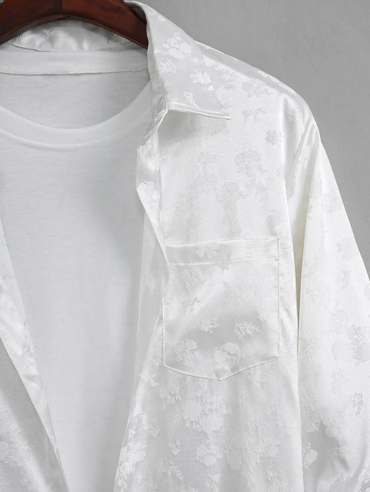 Silky Satin Floral Shirt