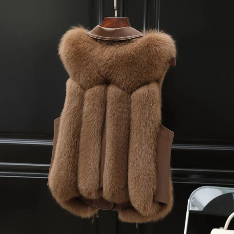 Velvet Faux Fur Gilet